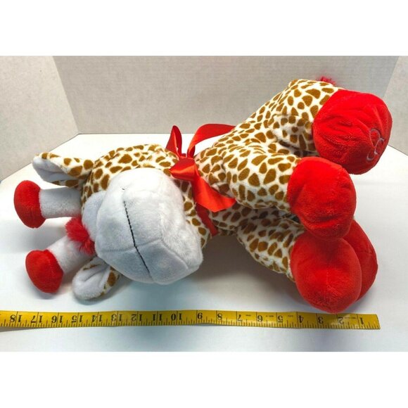 Giraffe Valentines Day Plush Toy With Hearts By Animal Adventure Stuffed - Picture 3 of 11